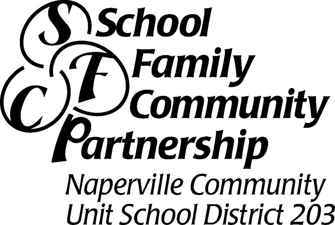 School Family Community Partnership Naperville CUSD 203 Logo