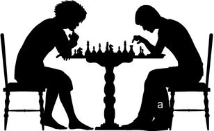 2 people playing chess